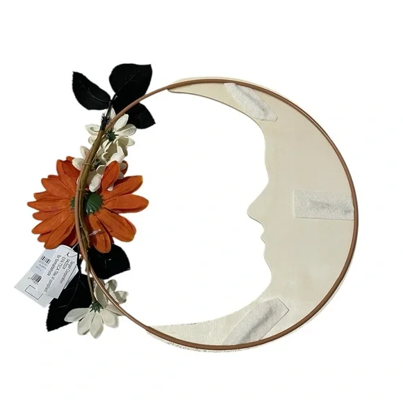 Target Wooden Crescent Moon Floral Wreath - Picture 8 of 11